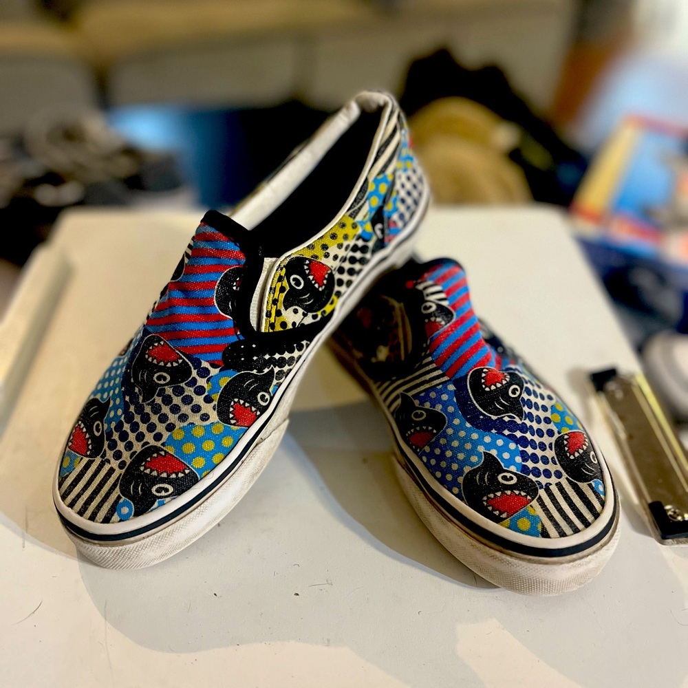 Cute shark VANS blue and black